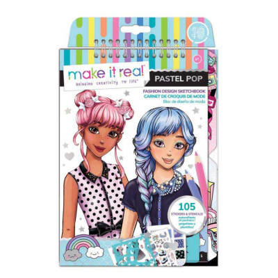 Альбом для дизайна одежды с наклейками Нежный стиль POP! Make It Real 3205